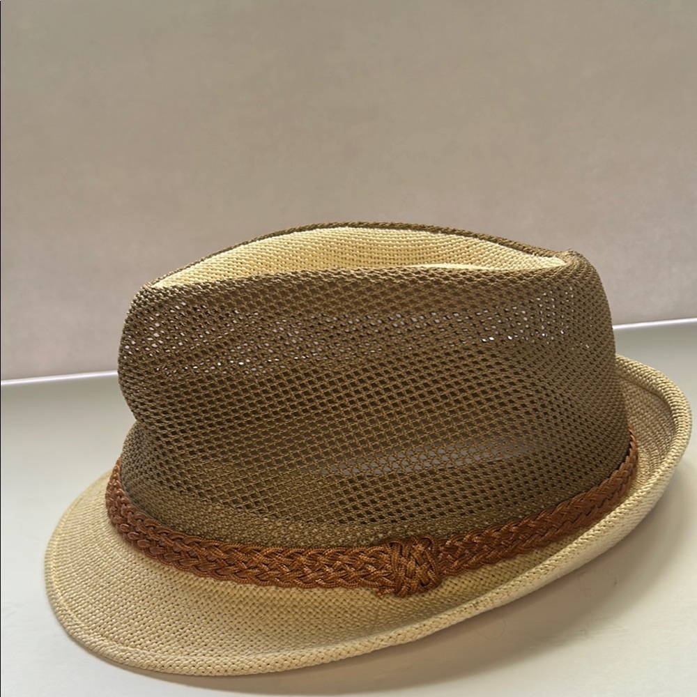 Stylish Tan and Brown Fedora - Picture 4 of 9